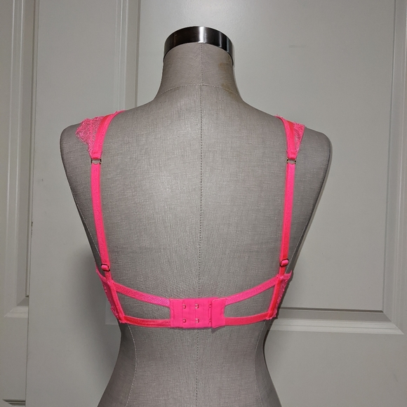 32D Pink Neon Bra - Picture 2 of 3